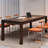 Modern Nut-Brown Rectangular Solid Wood Dining Table-223132009