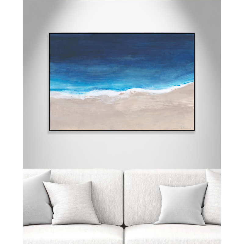 Oceans From Above by Filippo Ioco, 41.5" H x 61.5" W x 2" D, Silver Framed Canvas