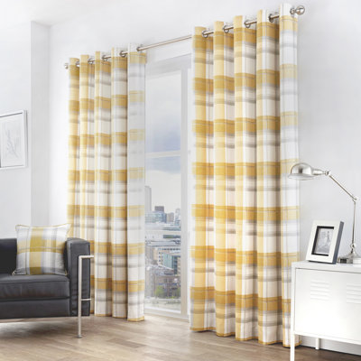 Cotton Sheer Curtain Pair