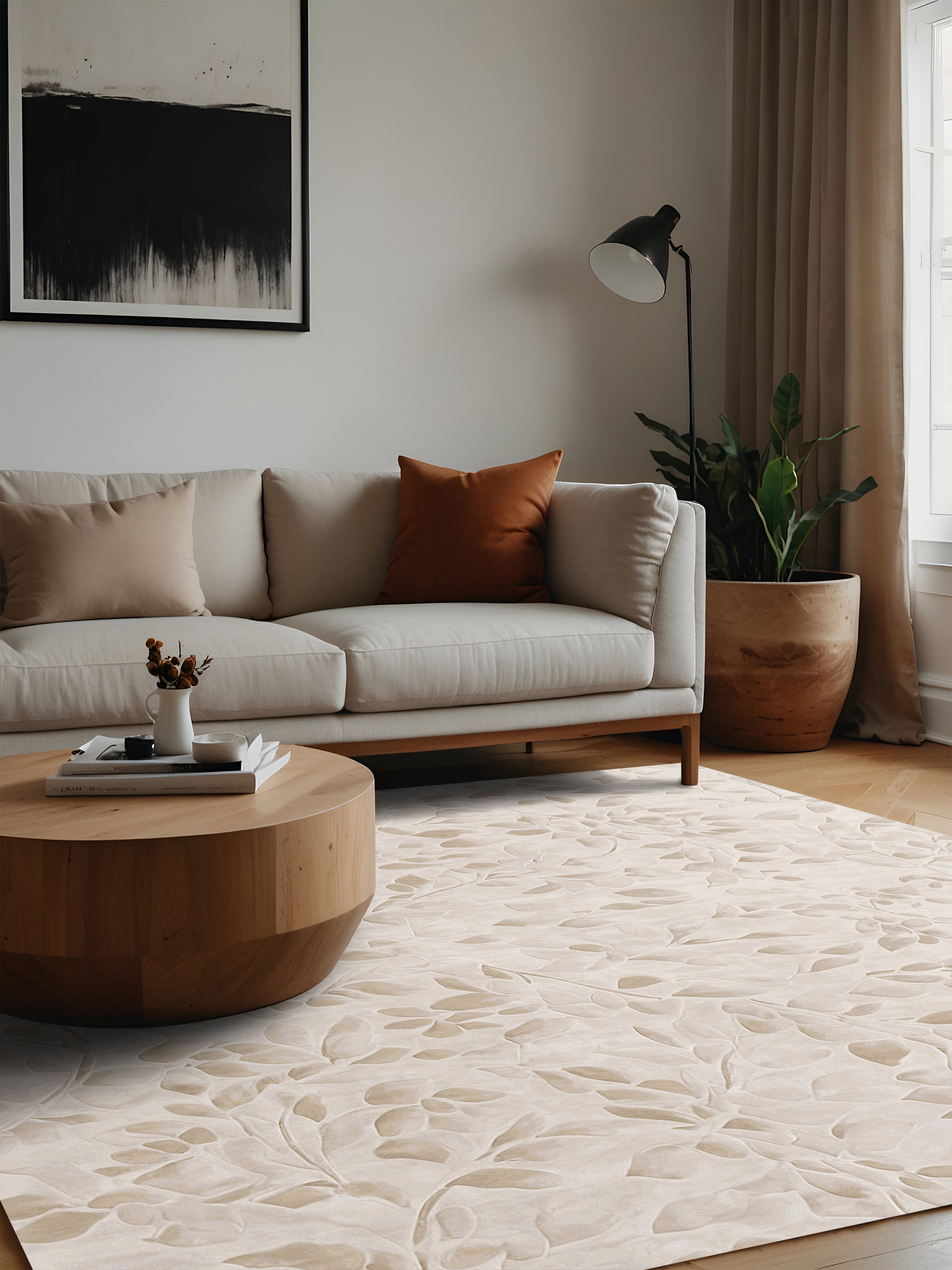 Orren Ellis Machine Washable Beige Area Rug - Wayfair Canada