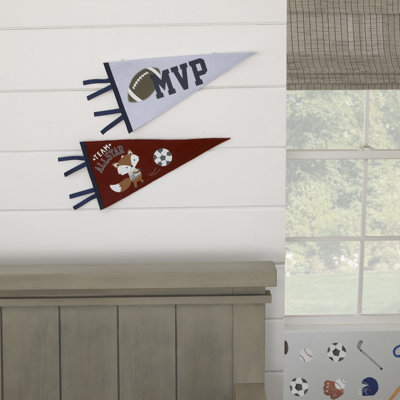 NoJo Team All Star Evianna 2 Pack Felt Pennants Wall Décor