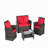 4 Pieces Outdoor Patio Furniture Sets-1837435243