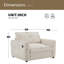 Fauteuil en chenille avec assise large-783312100