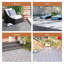 30 carreaux de terrasse imbriqués à carreaux, plancher carré en bois franc d'acacia gris clair 12 po x 12 po pour patio, banc, bord de piscine, ...