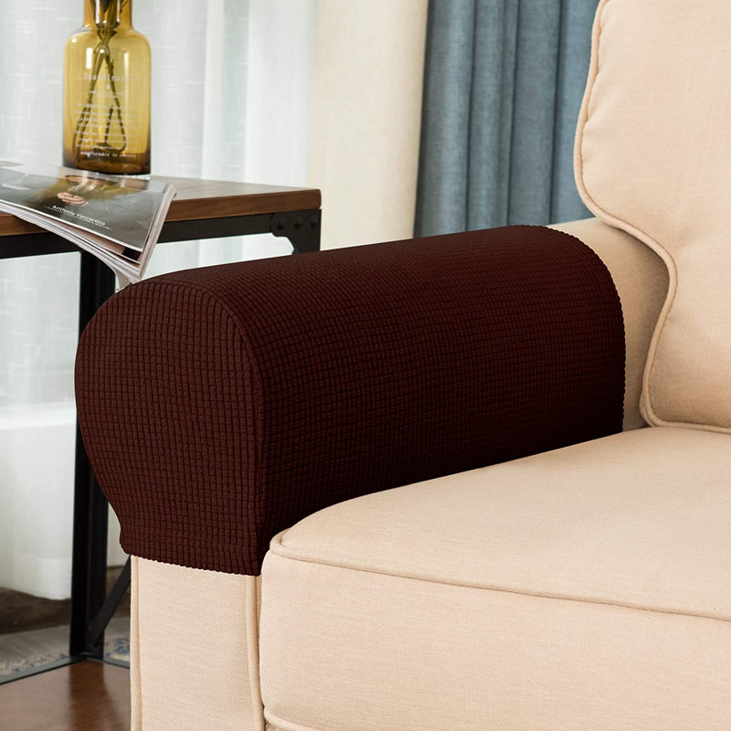 Housse pour fauteuil à coussins carrés Arainy, Chocolat