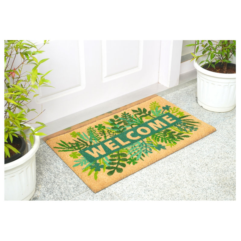 Non-Slip Floral Doormat