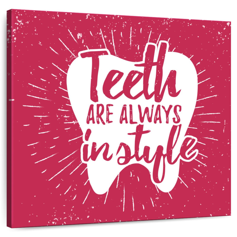 Alcaraz Teeth Are Always In Style Typography, 20" H x 20" W