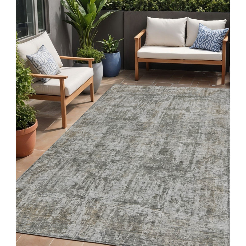 Tapis intérieur lavable abstrait 5 pi x 8 pi
