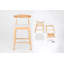 Tabourets de comptoir en bois massif de style moderne Mid-Century 24 po, tabourets de bar rembourrés avec pieds en bois pour îlot de cuisine