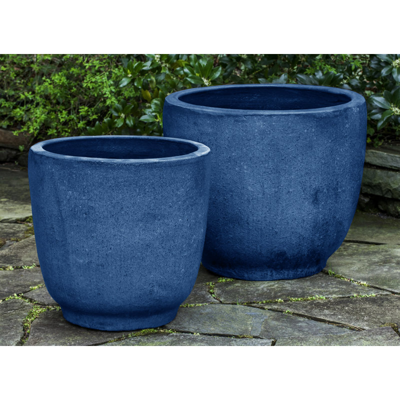 Benbrook Handmade Pot Planter, Rustic Blue