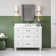 Ariel Monroe 43 Inch Single Rectangular Sink Bathroom Vanity With Pure White Quartz Countertop