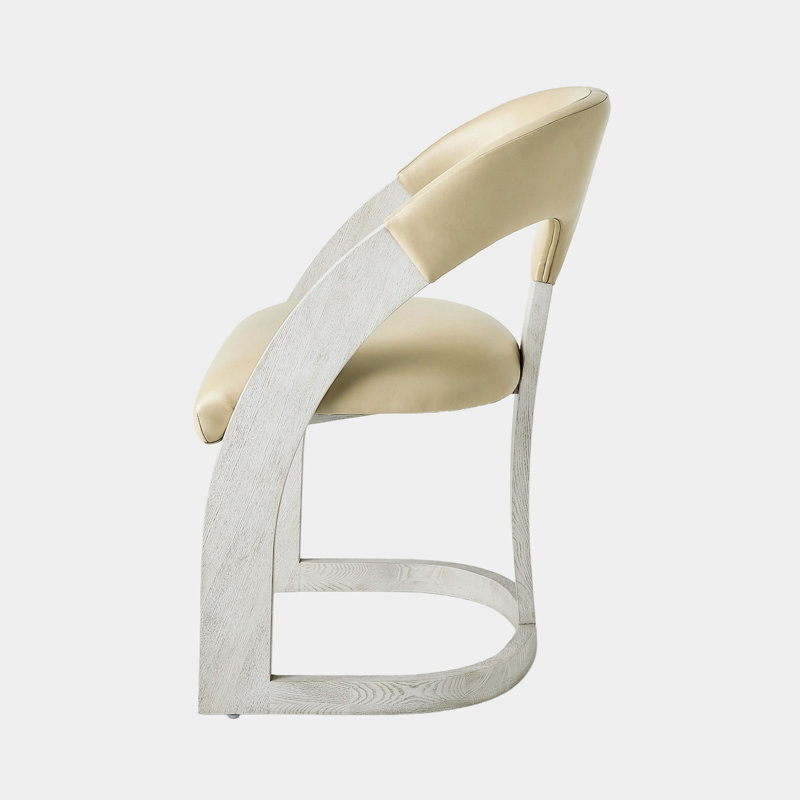 Delia Upholstered Dining Chair, Beige, White