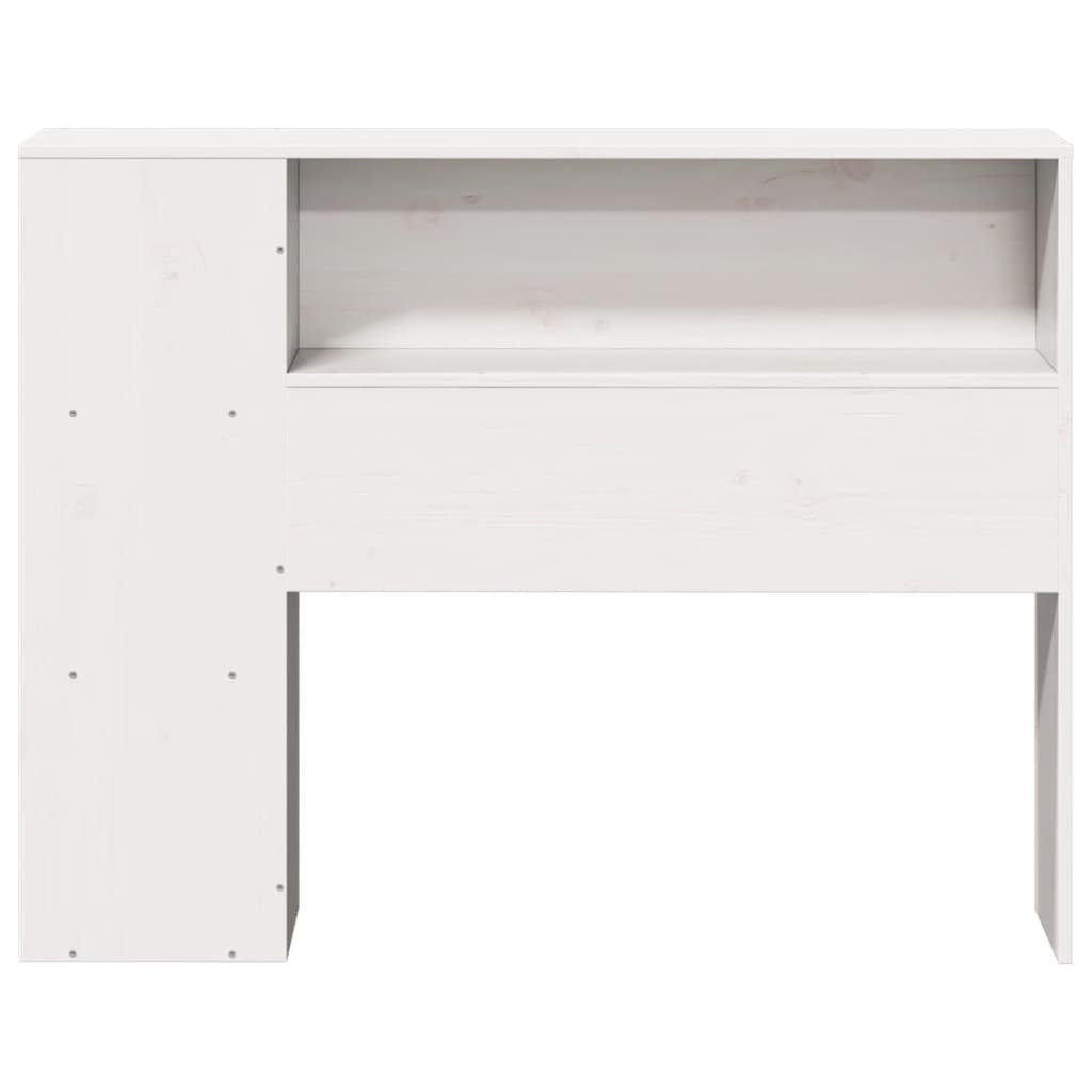 Headboard with storage space in wax brown 200cm solid pine wood