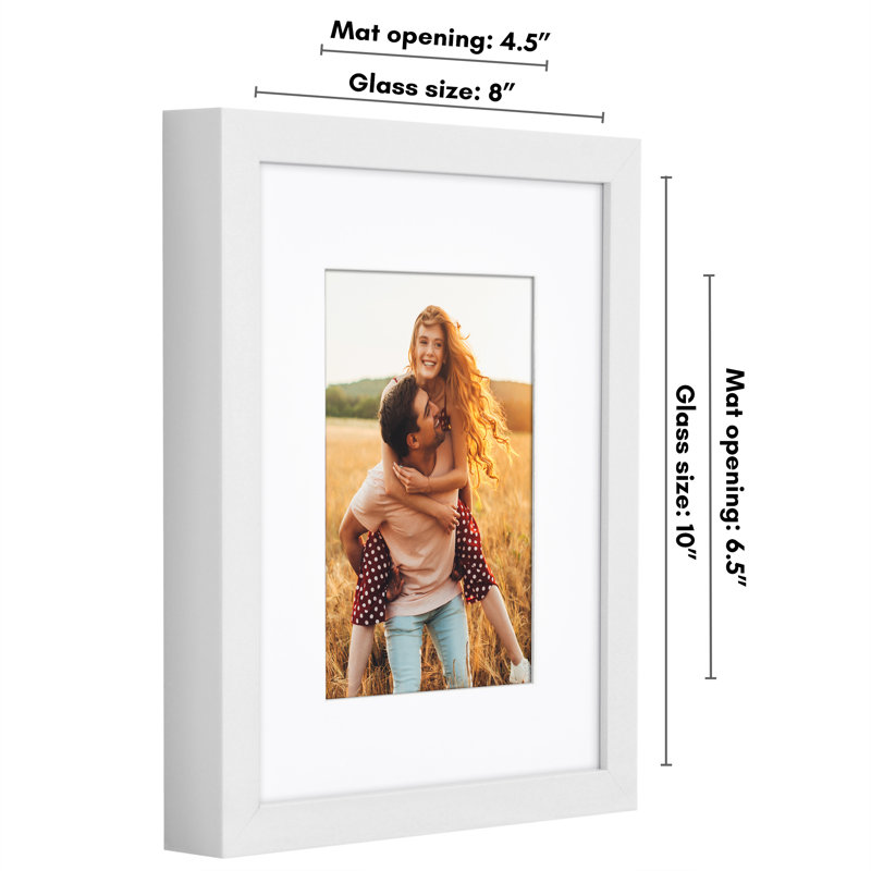 Cadre photo Americanflat, Blanc, 8 po x 10 po, Rectangulaire