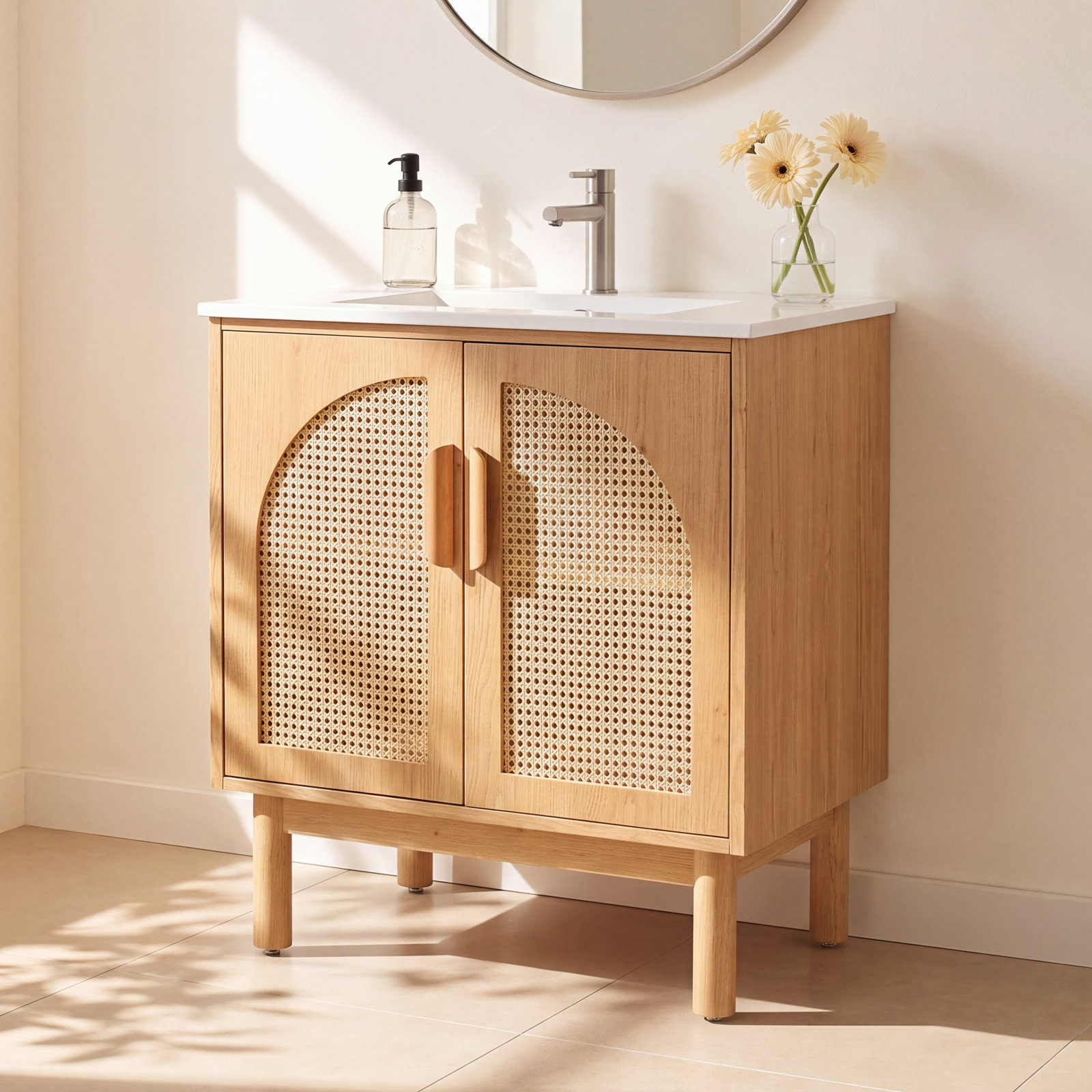 Emir 29" Cedar Single Bathroom Vanity, Yellow