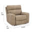 Fauteuil inclinable électrique Corbin, réglable, port USB, similicuir-111119488-111119489