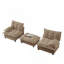 Canapé modulaire en tissu chenille respirant avec 1 repose-pieds, facile à assembler pour le confort du salon-2075202049