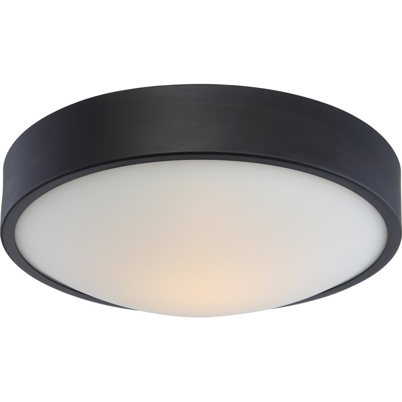 Plafonnier encastré 1 lumière Melker, Bronze vieilli, H 4 po x l 13 po x P 13 po