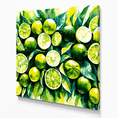 Fruit Lime Key Green Canvas Wall Art