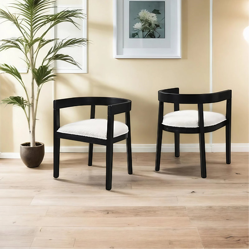 Chaise de salle à manger avec accoudoirs 2 pièces