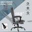 Fauteuil de bureau vibrant à 7 points avec dossier inclinable Vinsetto