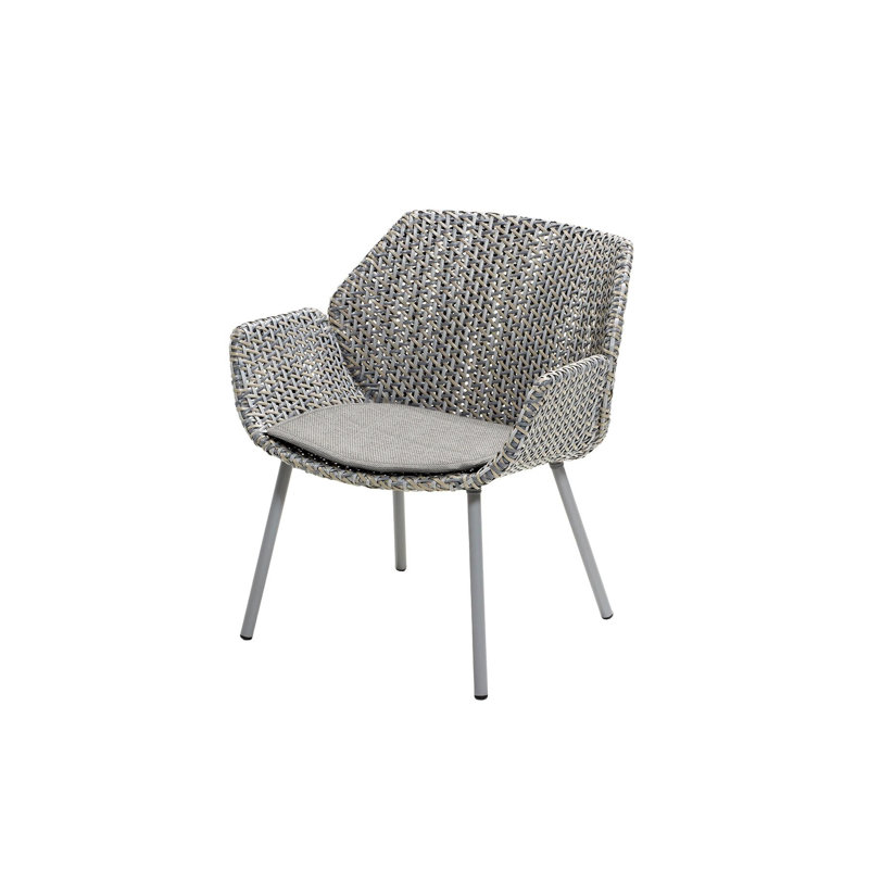 Vibe Patio Chair with Cushions, Taupe, Gray