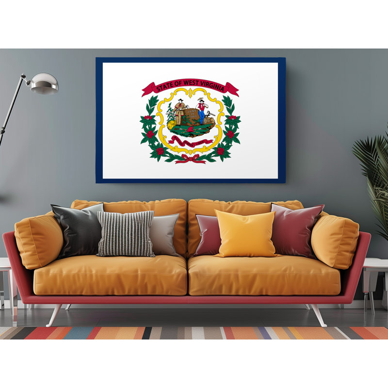 West Virginia State Flag USA Flags Edition, impression sur toile, décoration murale, L 36 po x H 24 po