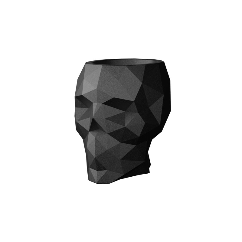 Crâne - Nano pot à fleurs, Anthracite, H 7,25 po x l 5,75 po x P 7,5 po