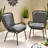 Grey Club Chair With Iron Legs And Seat Padding Strong Frame Stain Pad