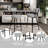Height Bar Stools Set, Upholstered Counter Height Bar Chair with Round Seat, Modern Barstools with Back and Metal Footrest for Kitchen, Bistro, Pub, Dining Room Island-848336695