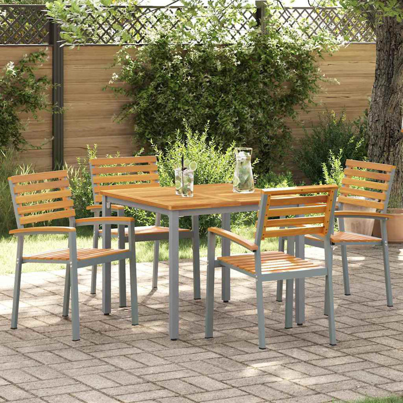 4 - Person Patio Dining Set with, 75cm H x 90cm W x 90cm D