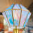 21"H Jolie Blue Stained Glass Shade Table Lamp