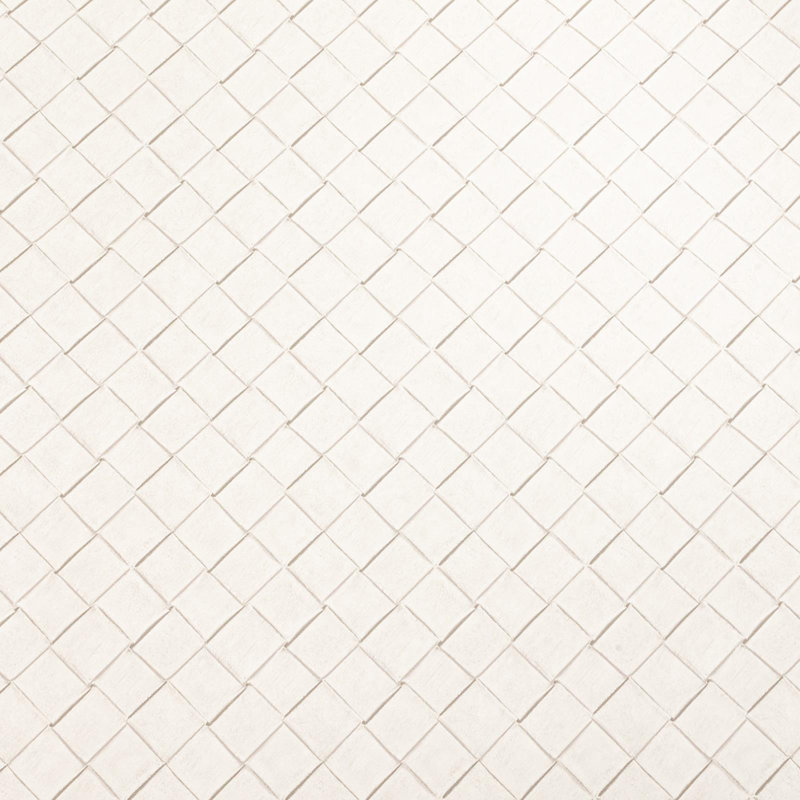 Graham & Brown Basket Weave Wallpaper Modern White Textured Vinyl Interlocking Geometric 33-188