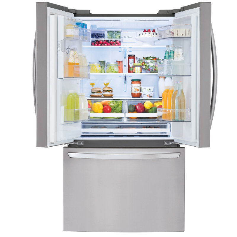 28 Cu.Ft 3 Door French Door, Standard Depth, Ice And Water With Single Ice, Stainless Steel