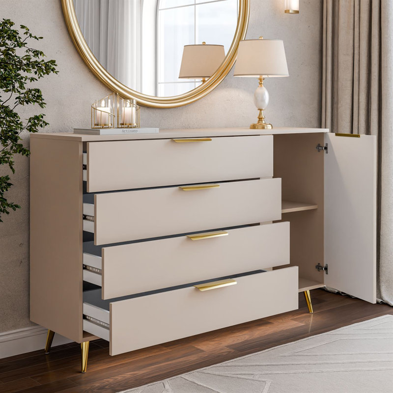 138 Sideboard, cashmere/ gold