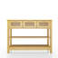 Canapé / console de 43,3 po - avec 3 tiroirs supérieurs et 2 tablettes ouvertes, style maison de campagne-1443258875