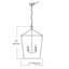 Luminaire suspendu lanterne carré 4 lumières Diran-1502560421