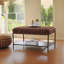 Banc de rangement rembourré avec tablette amovible-773862793