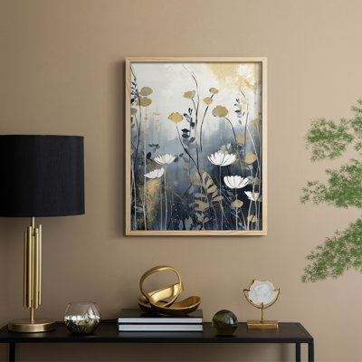 Reproduction encadrée FLORAL Series CCCCLXX - bois massif