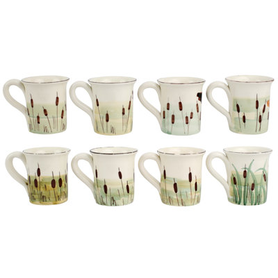 Ensemble de 8 tasses à motif animalier