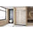 Frameless Single Sliding Shower Door  56-60 "W X 76" H, 1/4 "(6 Mm) Clear Tempered Glass, Explosion Proof Film, Stainless Steel Handle Square Tube Track  Brushed Nickel-121703390