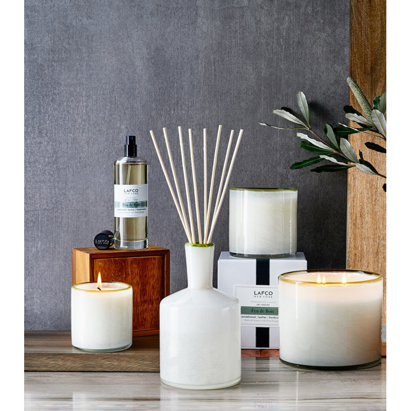 Feu de Bois Scented Jar Candle, 3" H x 3" W x 3" D