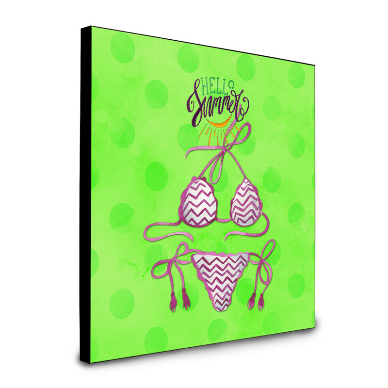 Panneau mural tapis bikini swimsuit art Douglasland, Vert