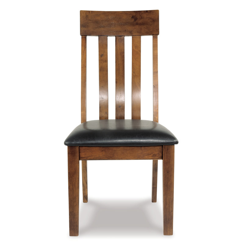 Teivi Faux Leather Upholstered Side Chair, Brown