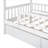 Classic White Solid Wood Platform Bed, Twin Size Kid’s Bedroom House Bed Frame with Two Storage Drawers-1775600471-1775600469