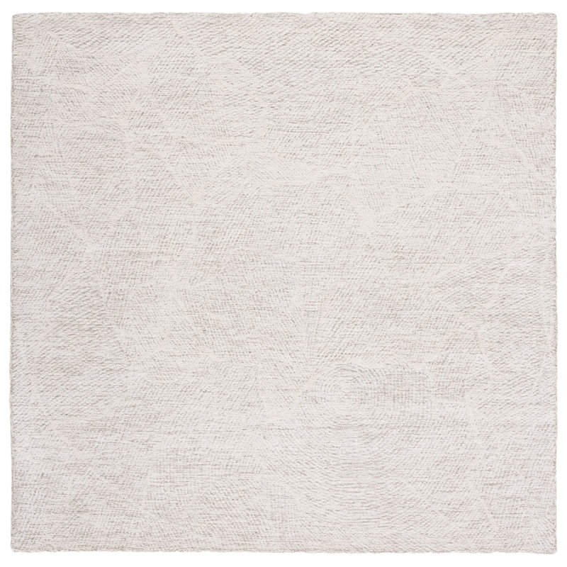 Metro Floral Area Rug In Natural / Ivory, Square 122 cm