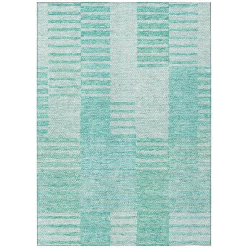 Granier Washable Striped Indoor / Outdoor Rug, Rectangle 8' x 10'