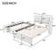 Lit plateforme double avec lit gigogne