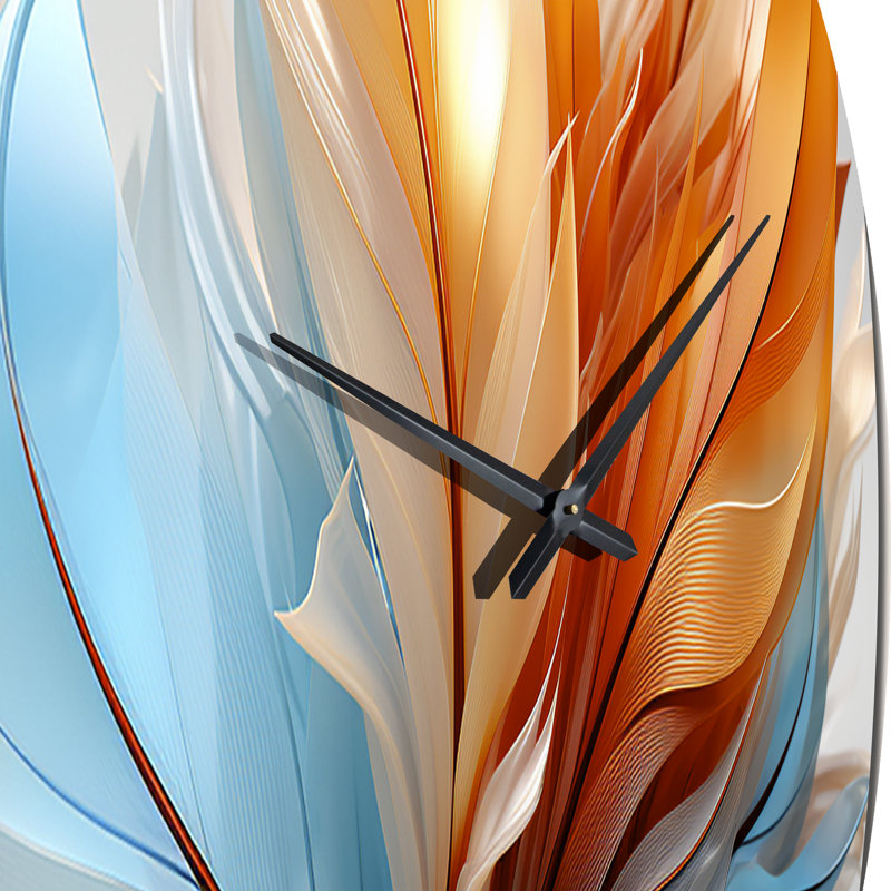 Horloge murale Fractal Boho, Grand