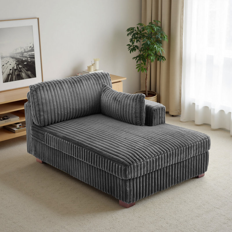 Bukvice Chaise Lounge, Grey, Right Hand Facing